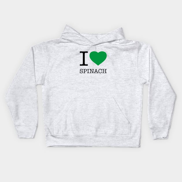 I LOVE SPINACH Kids Hoodie by eyesblau